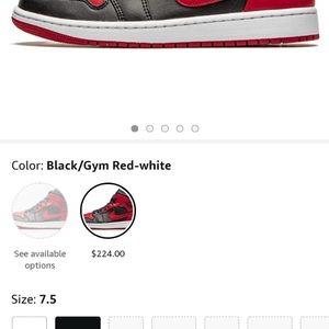 Air Jordan I mid banned Red Toe Size 7 1/2